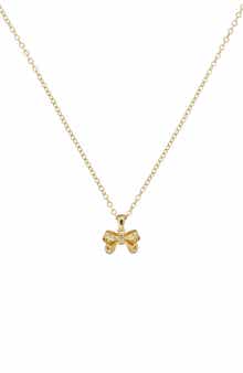 Petrae Petite Bow Pendant Necklace