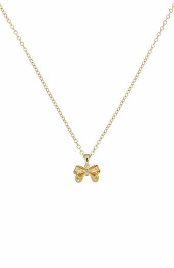 Petrae Petite Bow Pendant Necklace