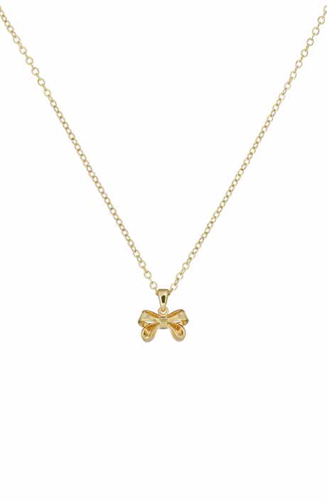 Petrae Petite Bow Pendant Necklace