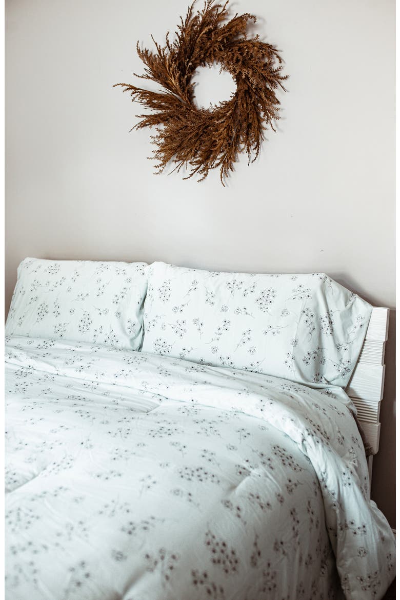 Sweet Florals Comforter Set, Alternate, color, BLUE