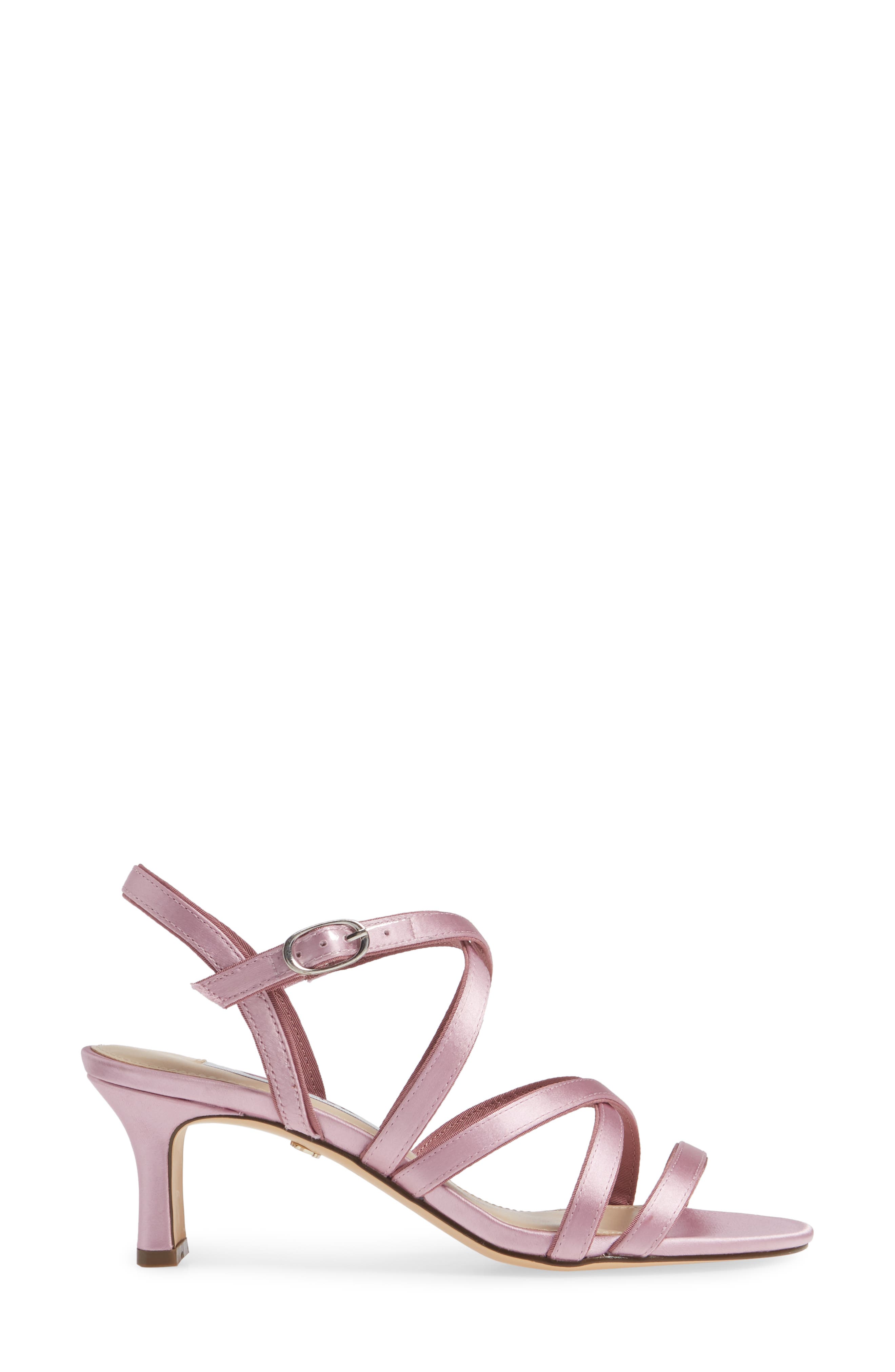 Genaya Strappy Evening Sandal, Alternate, color, LILAC SATIN