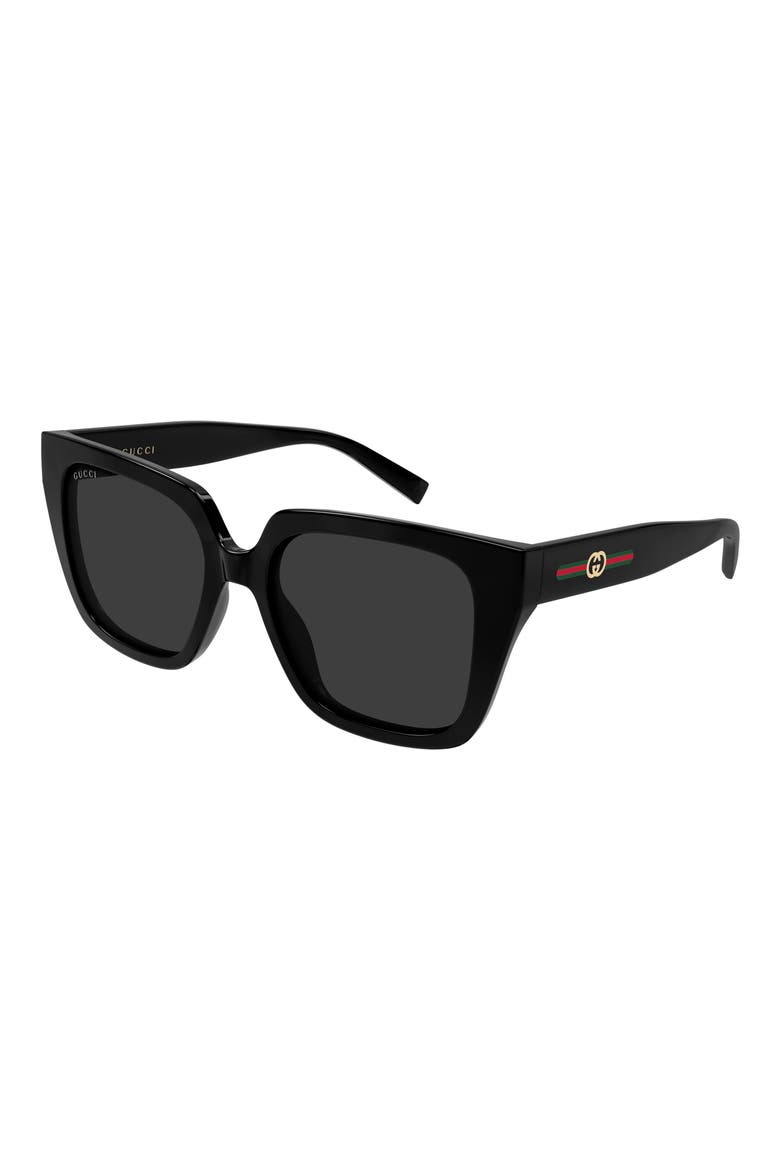 54mm Butterfly Sunglasses, Alternate, color, BLACK