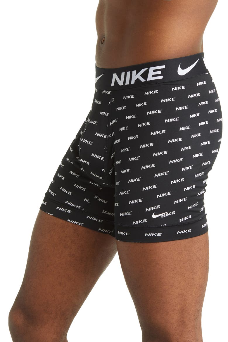 3-Pack Dri-FIT Essential Micro Boxer Briefs, Alternate, color, NIKE LOGO PRINT/ GREY/ BLACK
