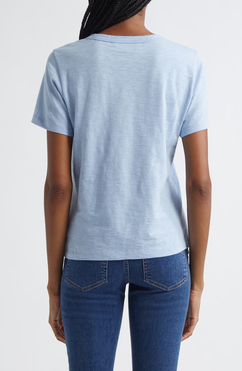 Veronica Beard Carla Crewneck Cotton T-Shirt, Alternate, color, Bluebell