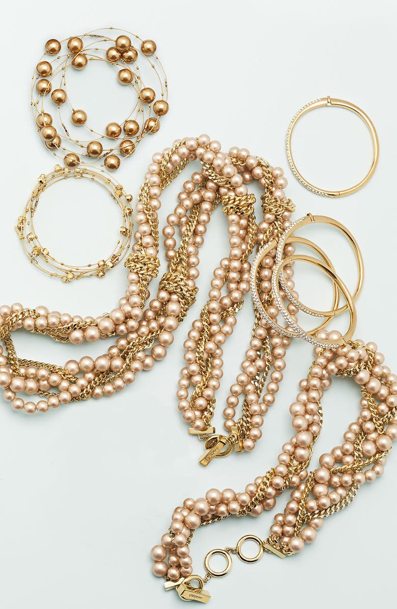 Givenchy Glass Pearl Torsade Necklace, Alternate, color, 