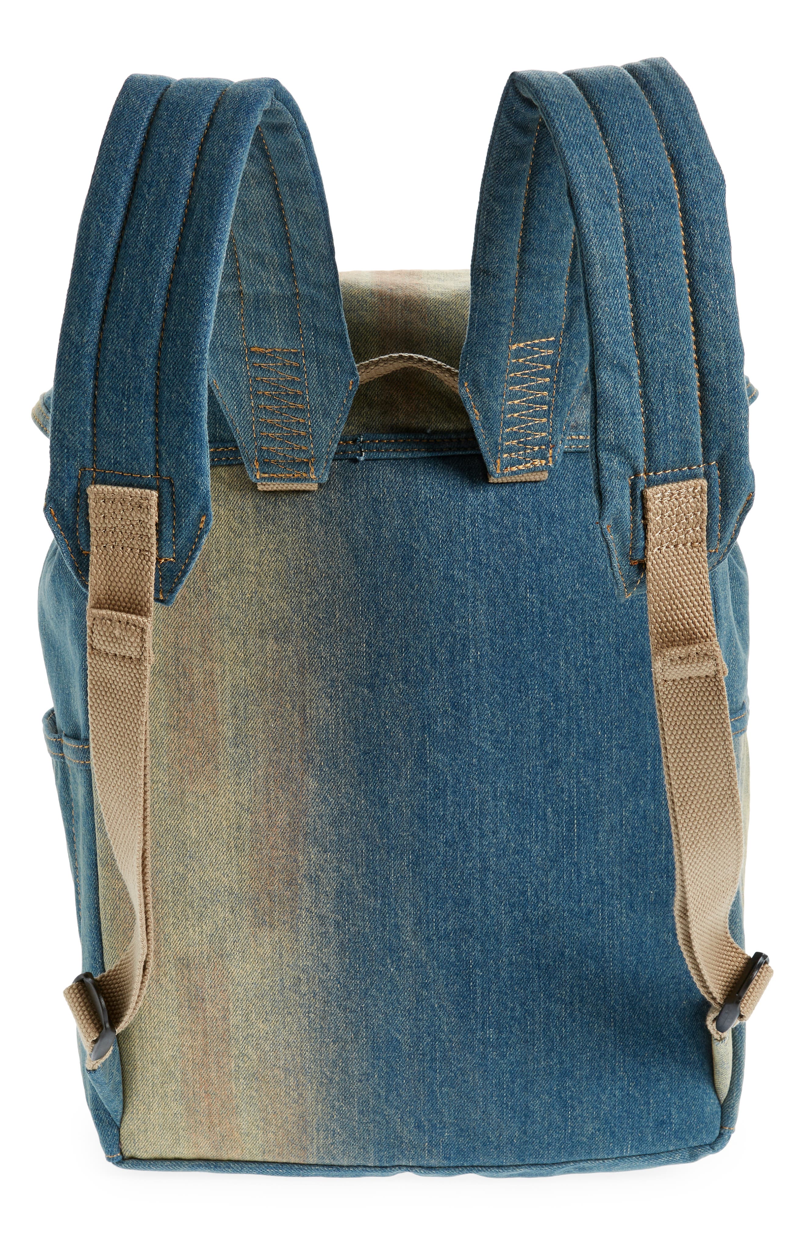 Acne Studios Post Penicillin Denim Backpack, Alternate, color, 