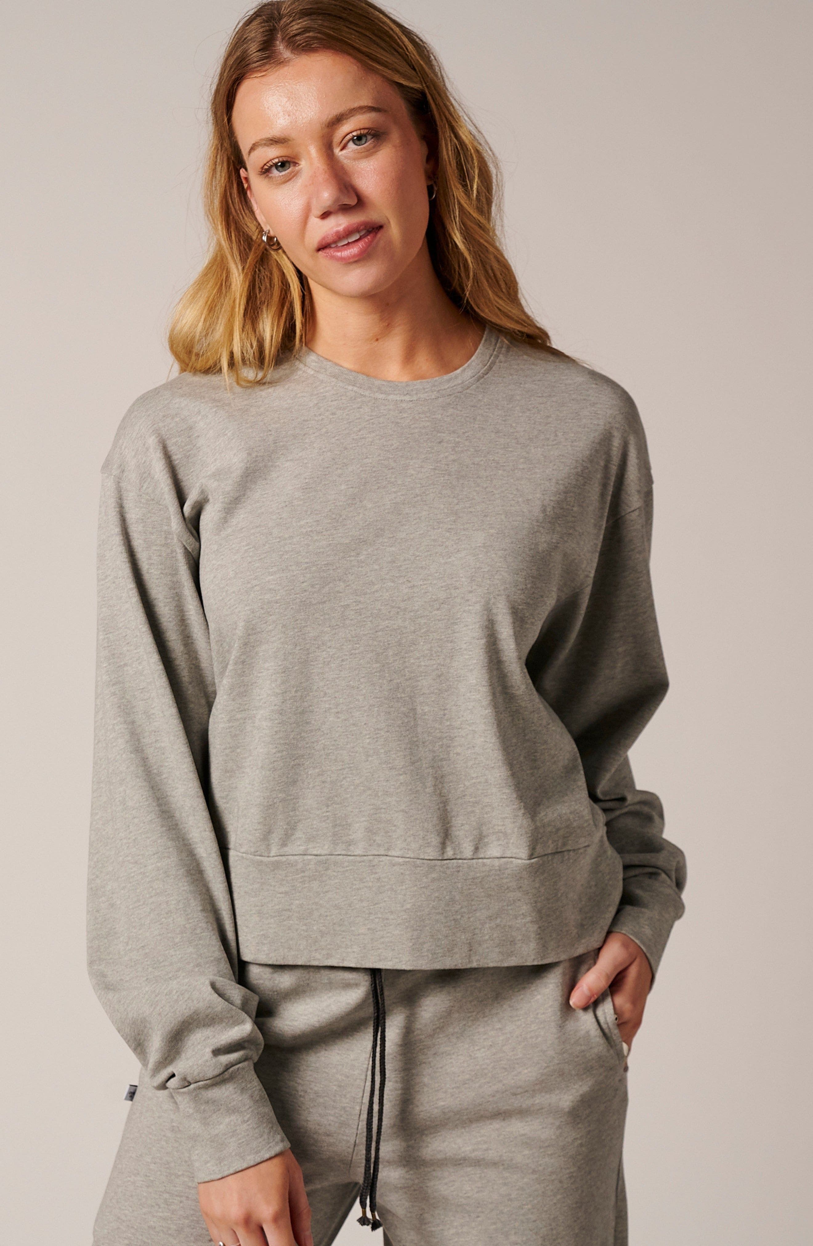 Womens Cotton Lounge Crew - image 2