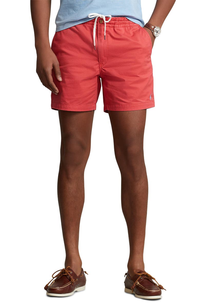 Polo Ralph Lauren Cotton Stretch Twill Flat Front Shorts, Main, color, 