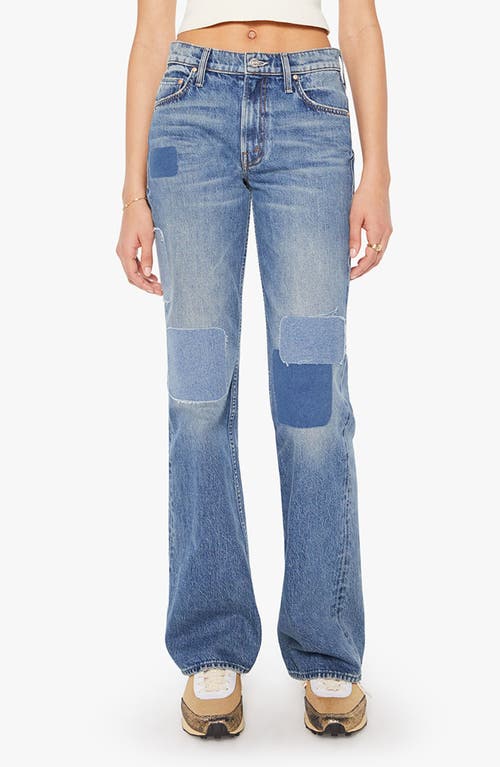 Mother The Bookie Heel Bootcut Jeans In Blue
