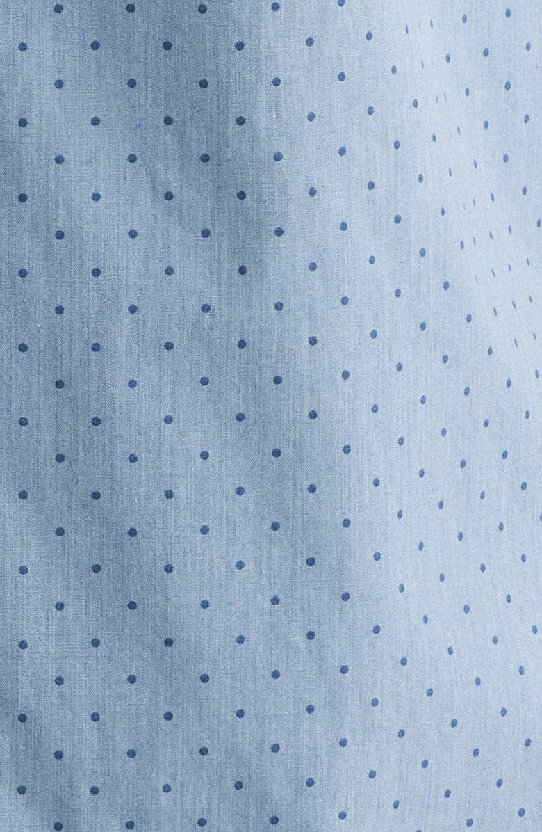 Bonobos Riviera Point Collar French Placket Short Sleeve Button-Up Shirt, Alternate, color, Salt Pond Dot