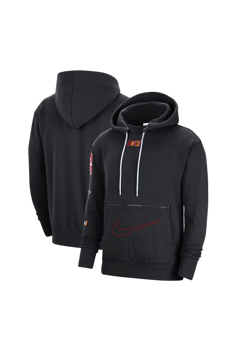 Men's Nike Black Miami Heat 2022/23 City Edition Courtside Heavyweight Fleece Pullover Hoodie, Main, color, Black