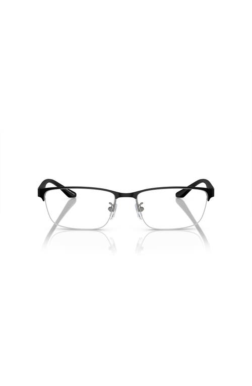 Emporio Armani 57mm Rectangle Optical Glasses In Black