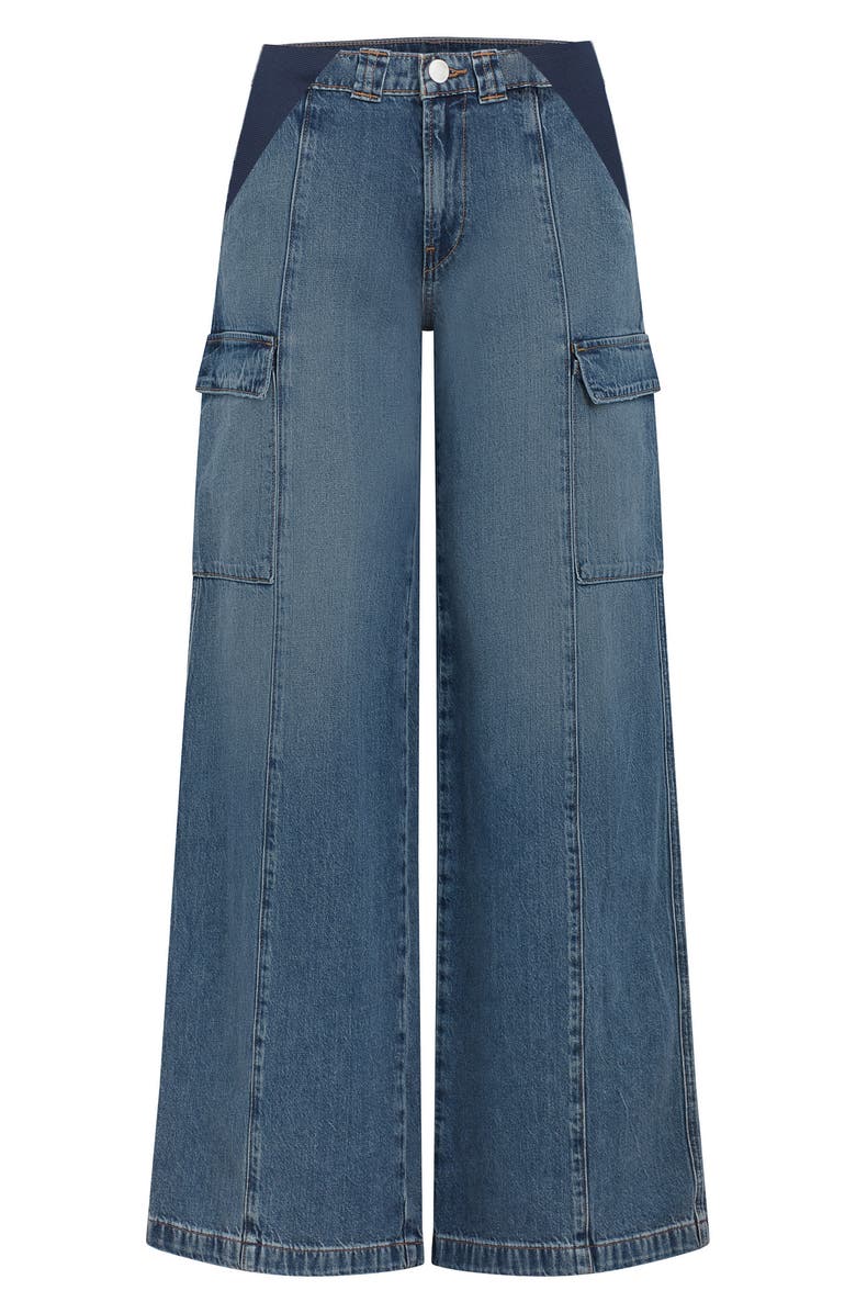 Hudson Jeans Wide Leg Cargo Maternity Jeans, Alternate, color, 