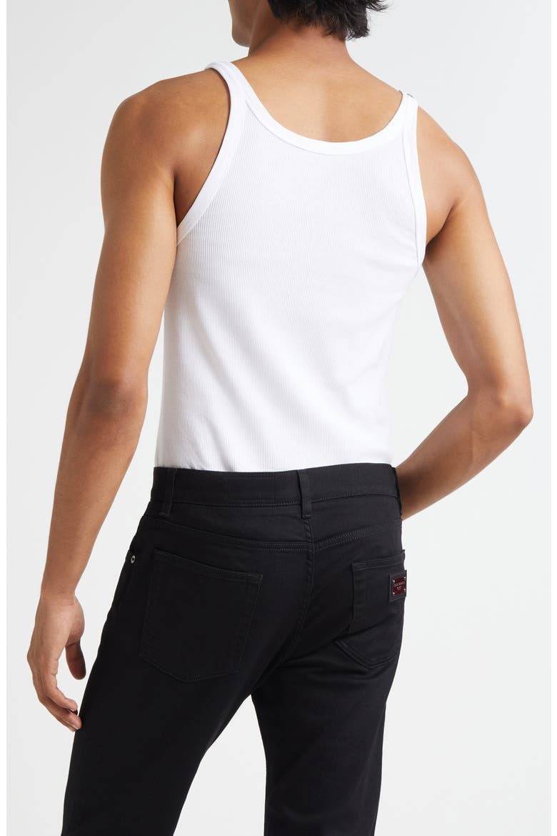Embroidered Logo Rib Tank, Alternate, color, W0800 BIANCO OTTICO