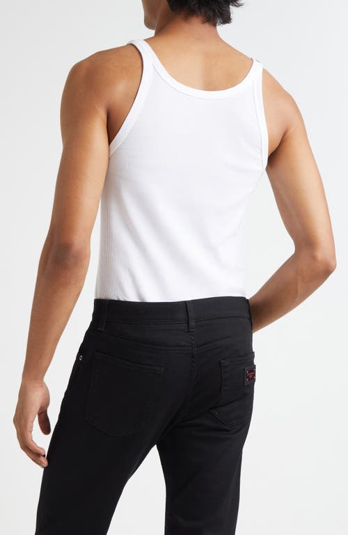 Dolce & Gabbana Dolce&gabbana Embroidered Logo Rib Tank In White