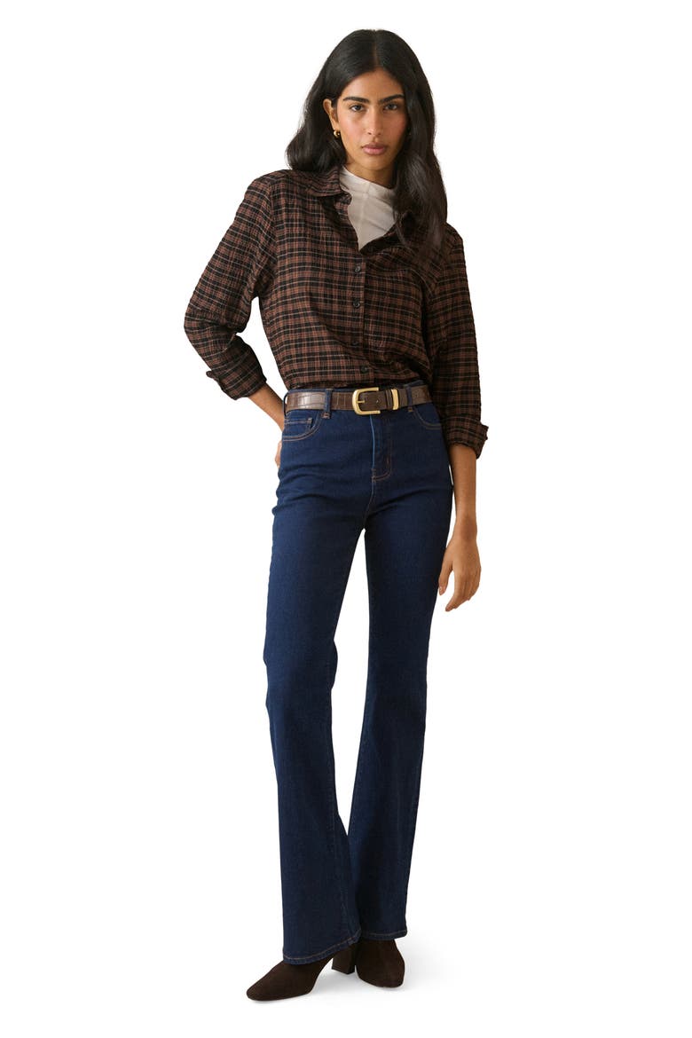 Delta Oversize Button-Up Shirt, Alternate, color, BROWN
