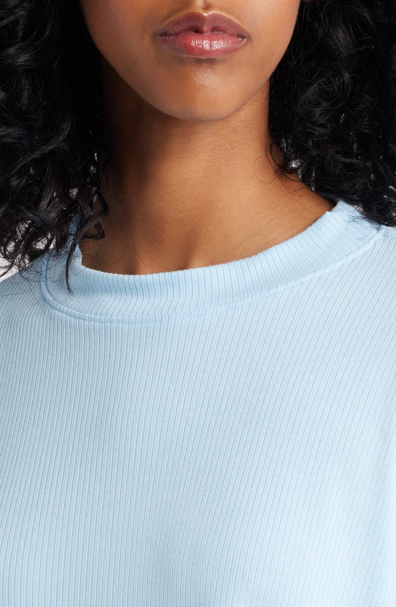 Dressed in Lala Lex Oversize Rib Top & Pants Set, Alternate, color, Light Blue