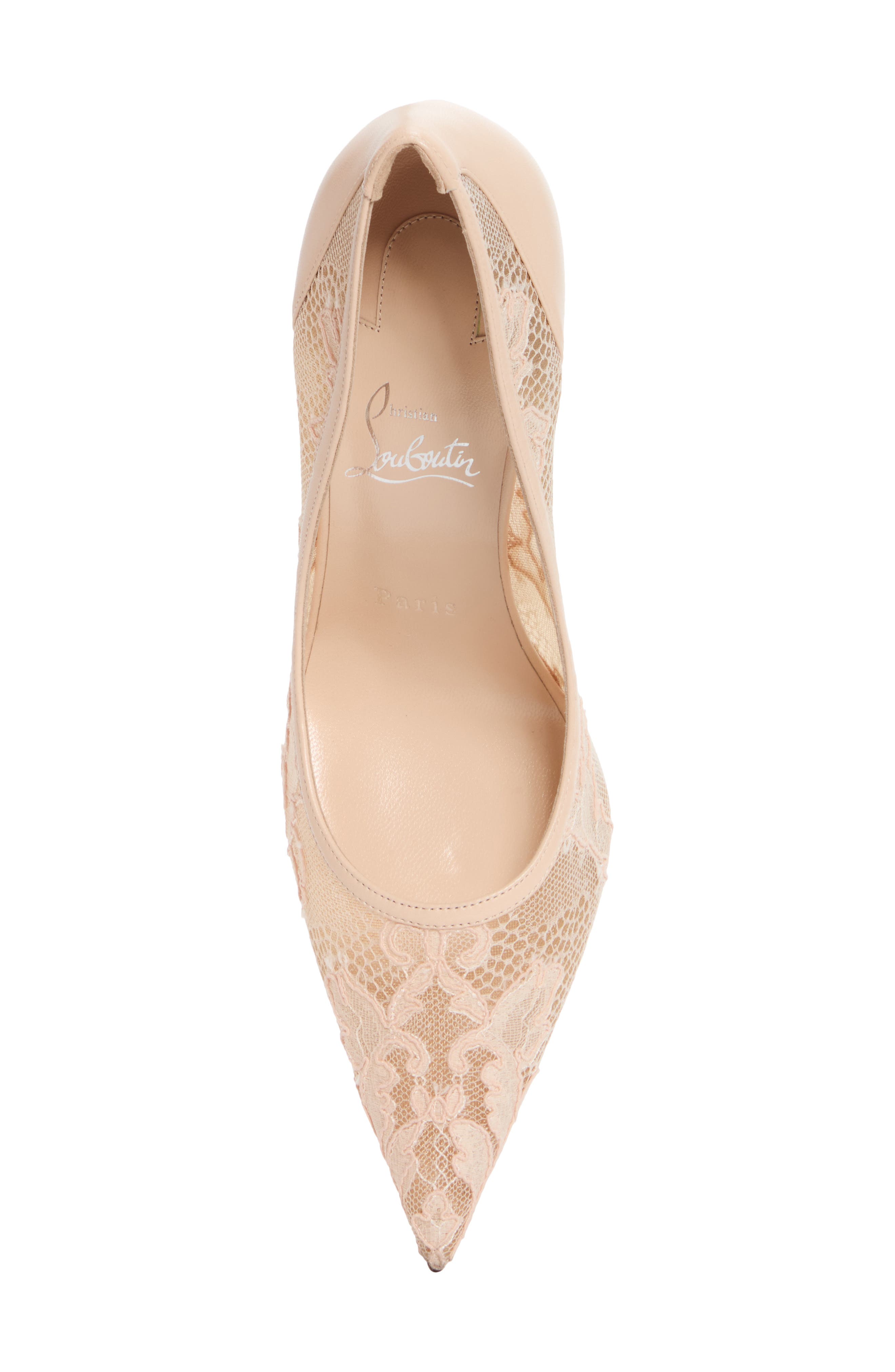 Miss Z Pointy Toe Lace Pump, Alternate, color, LIGHT BLUSH