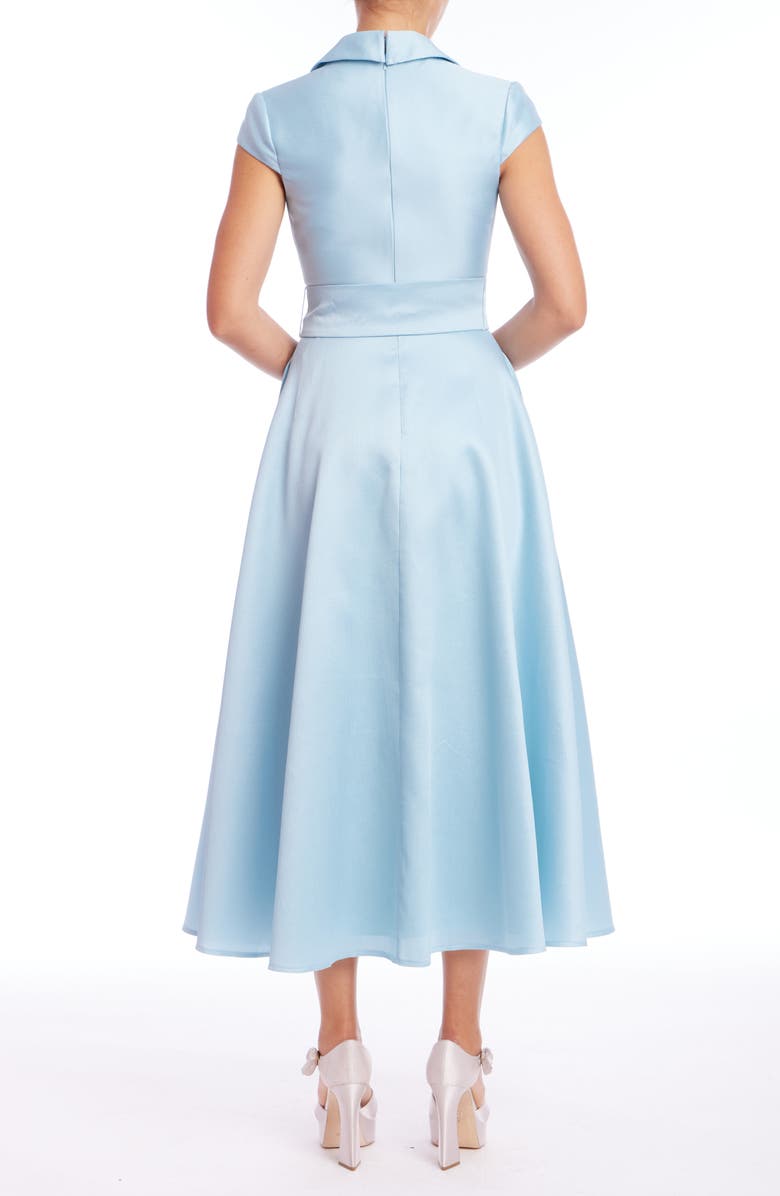 Badgley Mischka Collection Cap Sleeve Cocktail Dress, Alternate, color, Hydra Blue