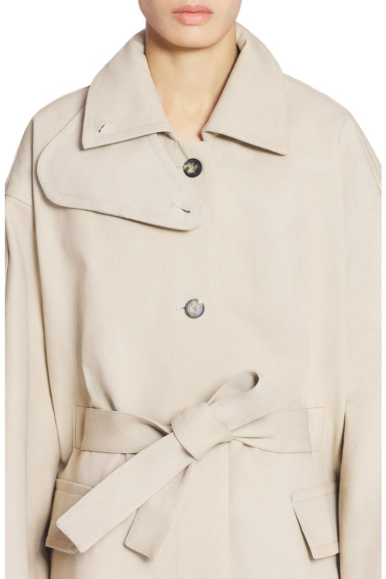 CAPE COAT WITH A COLLAR, Alternate, color, DARK BEIGE