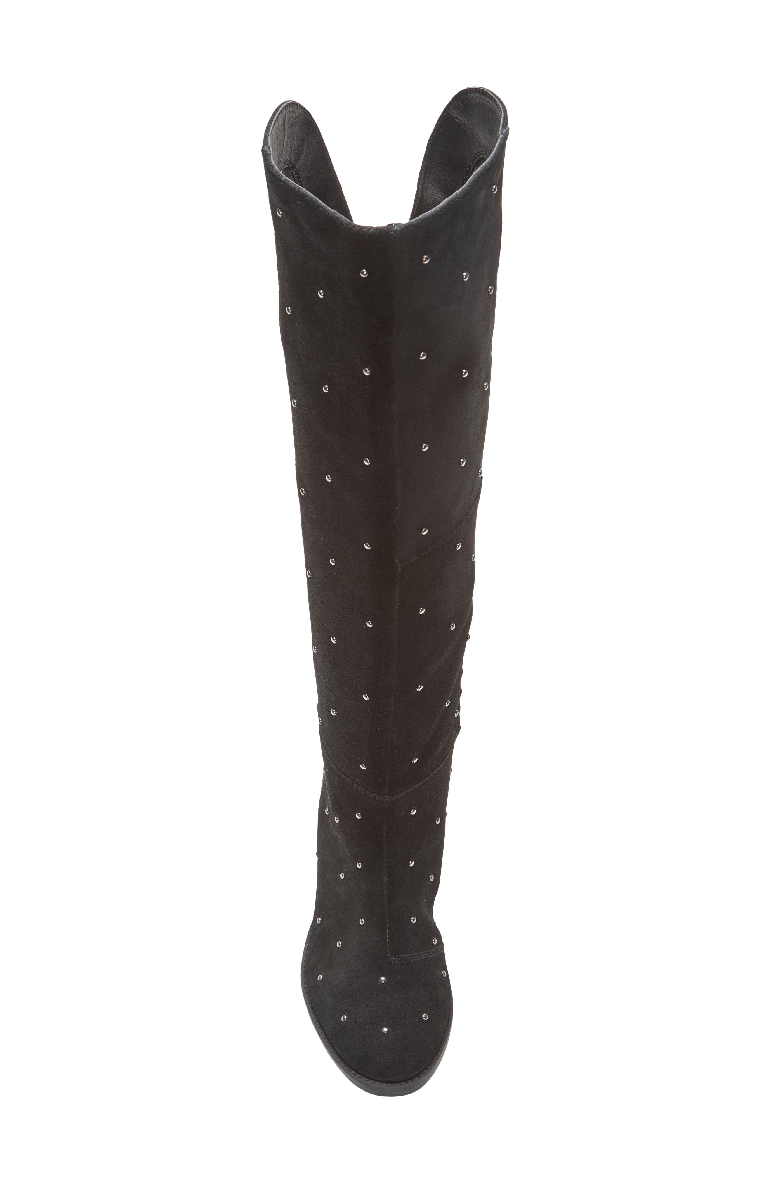 Lucky Brand Borah 2 Knee High Boot, Alternate, color, Black Stud