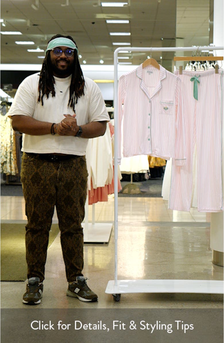 Happiest On the Court Stripe Pajama Set, sales video thumbnail