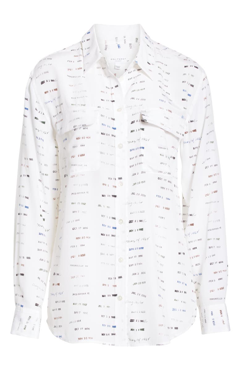 Equipment Signature Button-Down Silk Shirt, Alternate, color, 