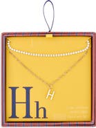 Leith Initial & Cubic Zirconia Necklace Set
