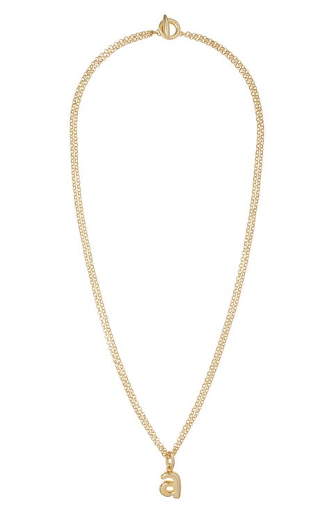 The Puffy Initial Pendant Necklace