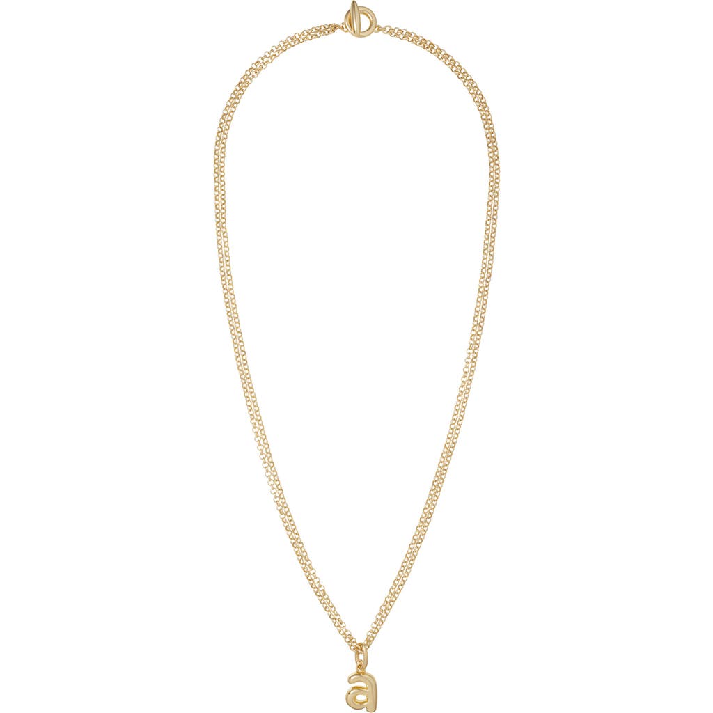 Roxanne Assoulin The Puffy Initial Pendant Necklace In Gold A