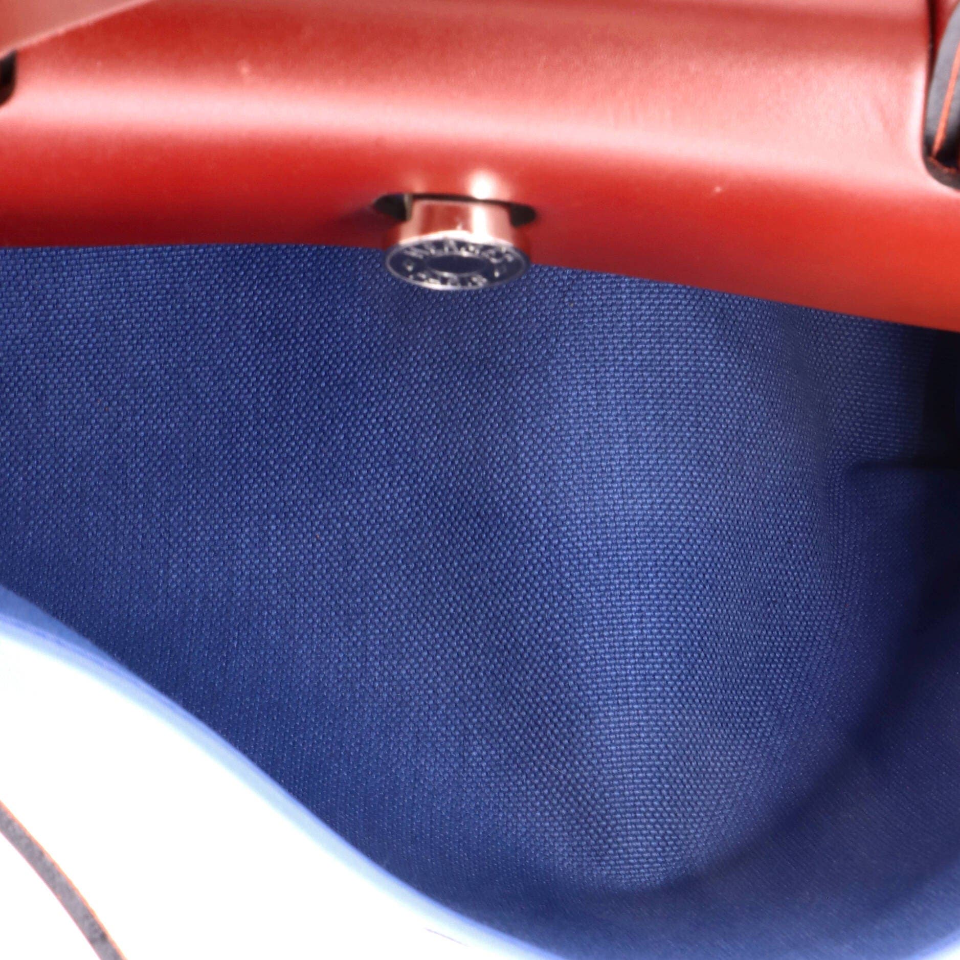 Herbag Zip Leather and Toile 31, Alternate, color, Blue