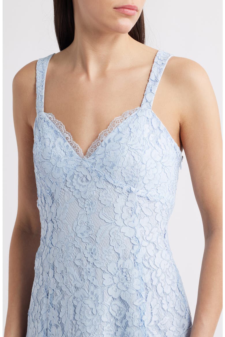 Elysia Cotton Blend Lace Gown, Alternate, color, BABY BLUE