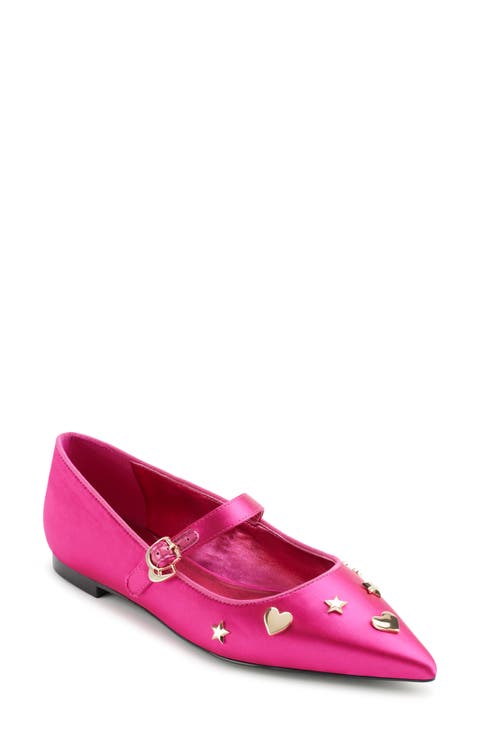 Veyda Pointed Toe Mary Jane Flat (Women)