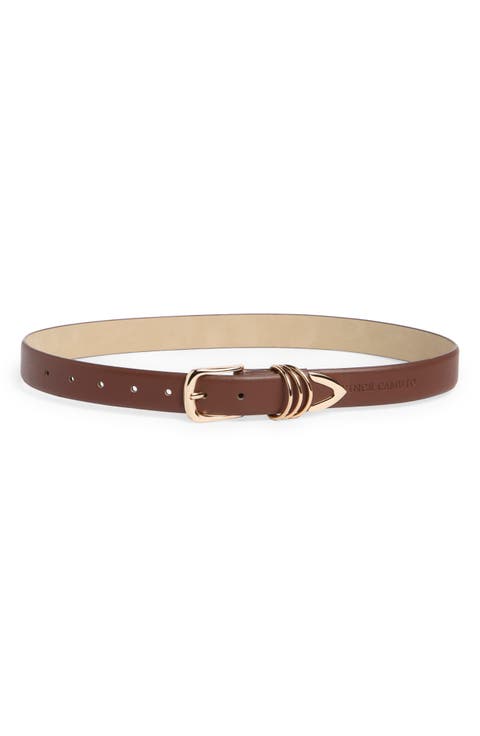 Buckle & Double Keeper Faux Leather Belt