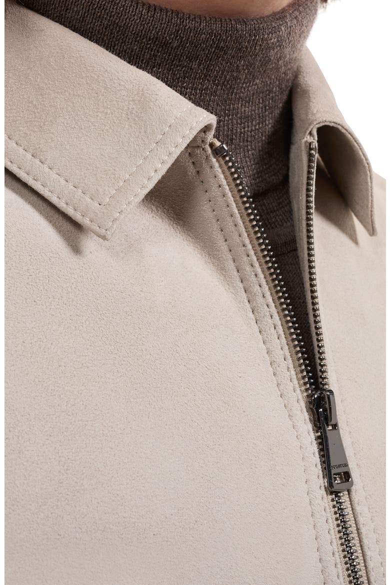 Suede Bomber Jacket, Alternate, color, SAND