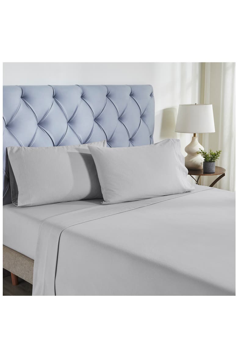 Cotton Flannel Sheet Set, Alternate, color, MIST