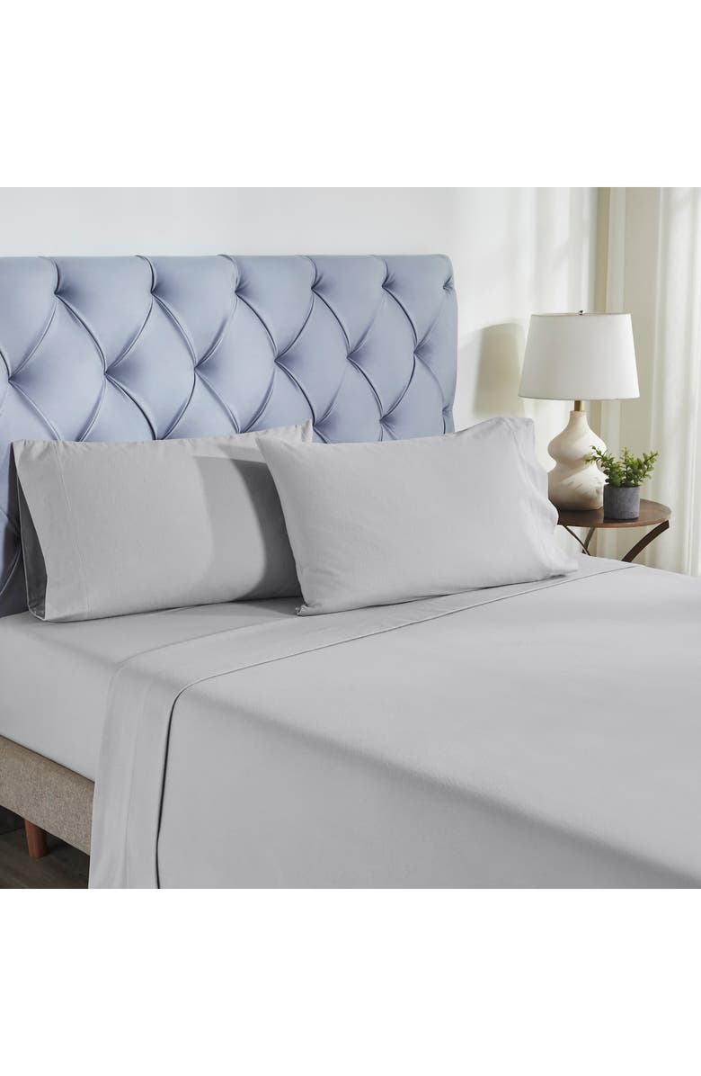 Modern Threads Cotton Flannel Sheet Set, Alternate, color, Mist