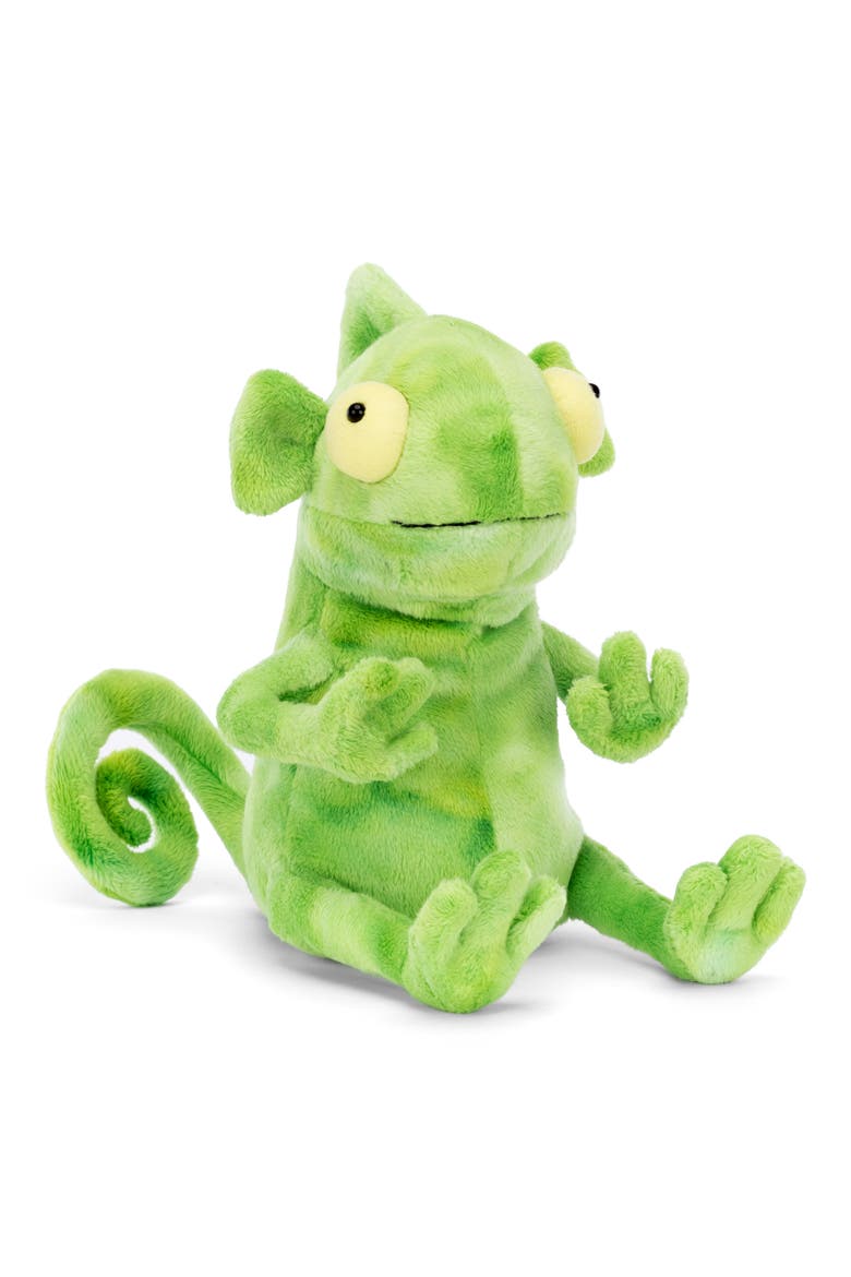 Frankie Frilled Neck Lizard Stuffed Animal, Main, color, GREEN