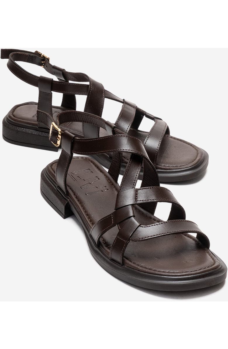 Forever & Always Shoes Laveda Leather Strap Sandal, Main, color, Brown