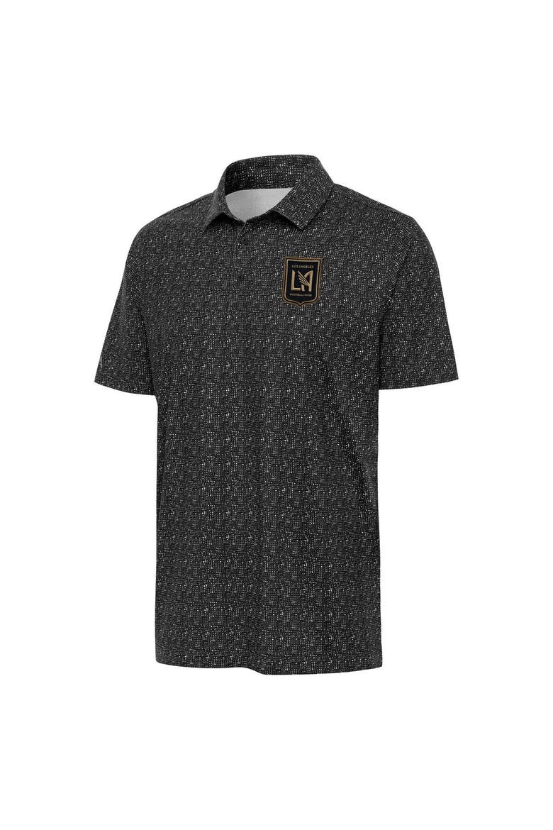 Men's Antigua Black LAFC Figment Polo, Alternate, color, Black