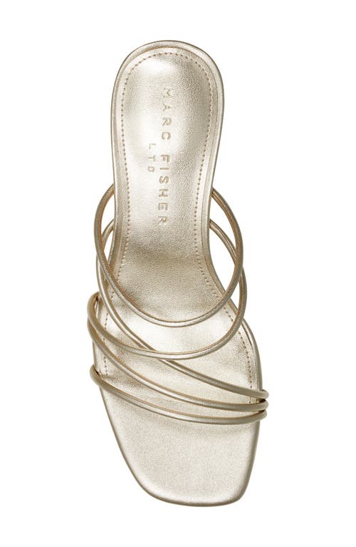 Marc Fisher Banna Strappy Sandal In Metallic Gold