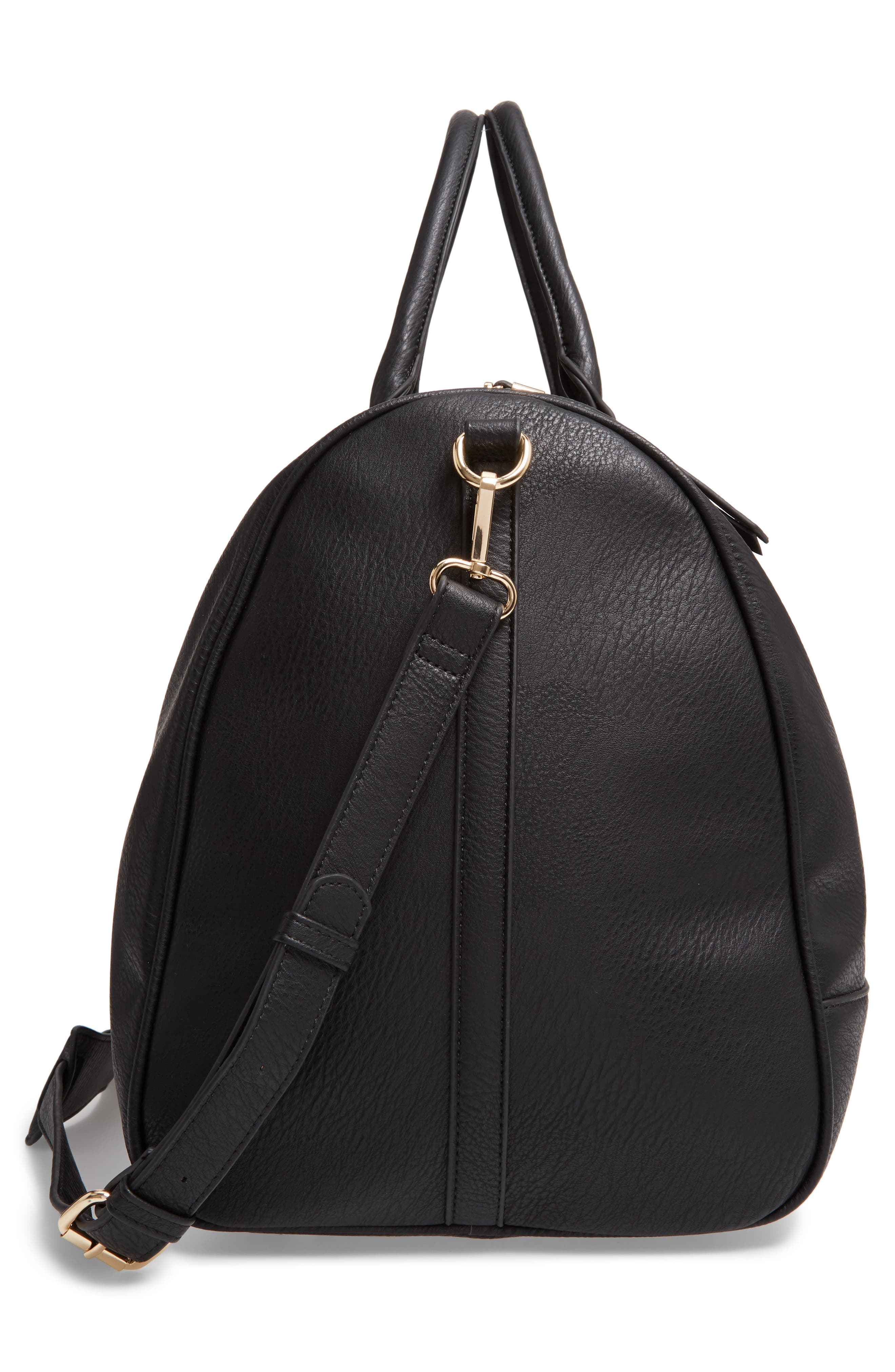 Sole Society Devon Faux Leather Weekend Duffle Bag, Alternate, color, 