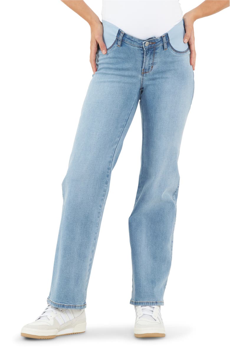 Ripe Maternity Kyle Wide Leg Jean, Main, color, Light Blue