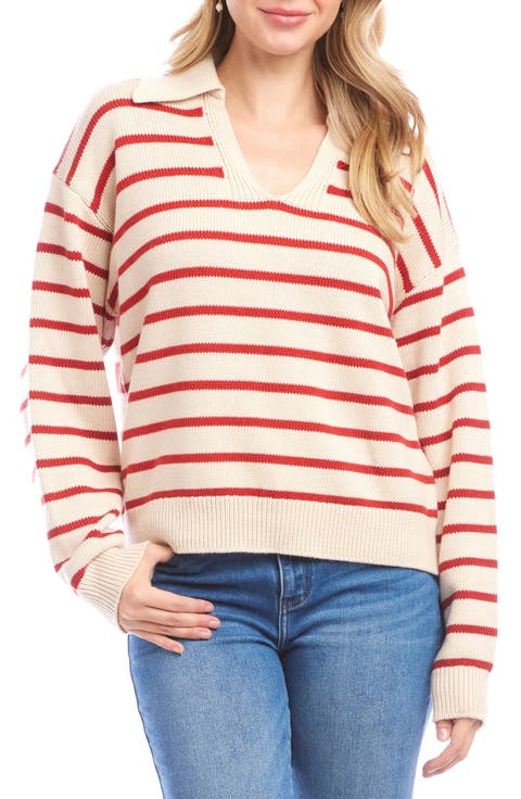 Stripe Polo Sweater
