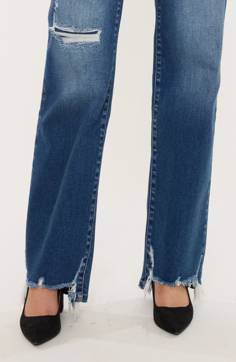 KanCan Dayna High Rise Slim Wide Leg Jeans, Alternate, color, Dark Wash