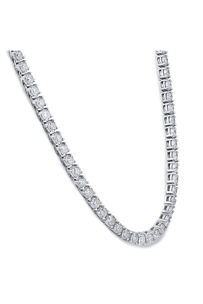 10Ct TW Lab Grown Diamond Tennis Necklace 14K Gold 18", Alternate, color, 14k White Gold
