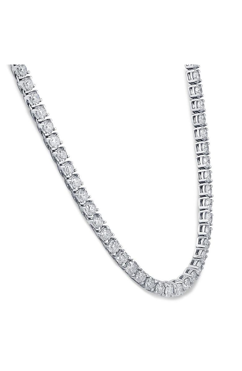 Bliss Diamond 10Ct TW Lab Grown Diamond Tennis Necklace 14K Gold 18", Alternate, color, 14K White Gold