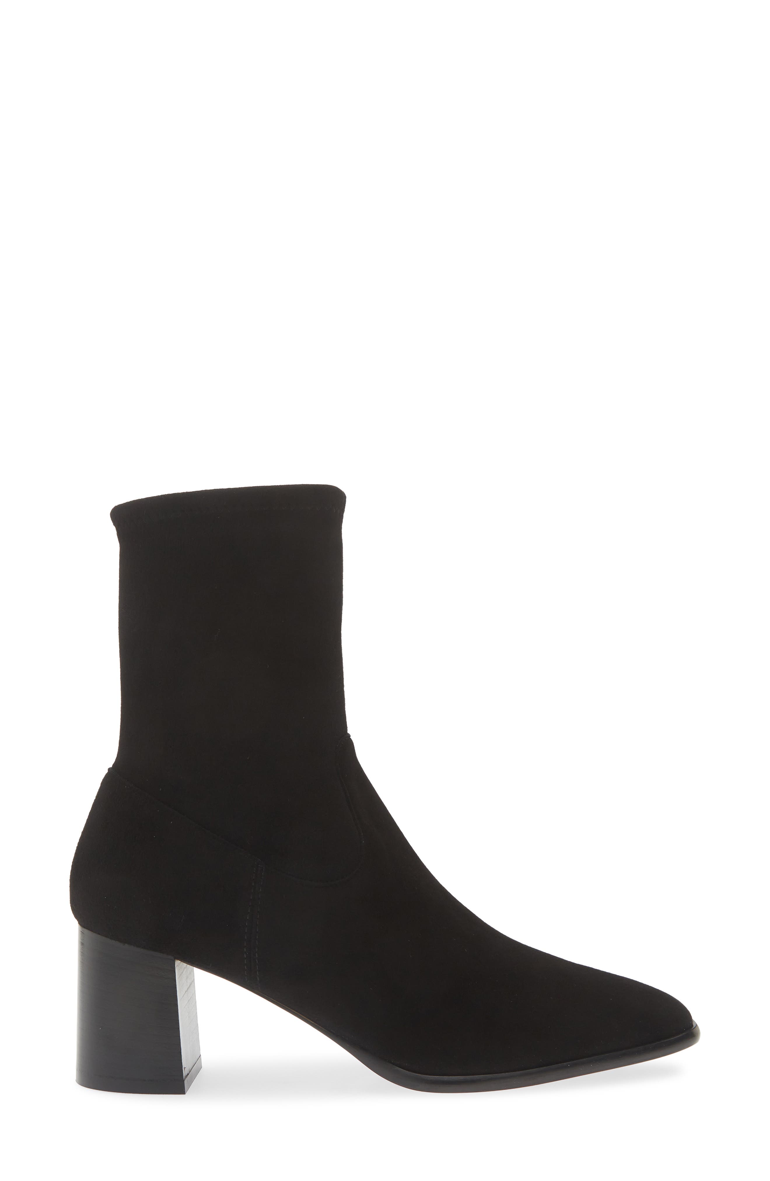 Harp Block Heel Stretch Bootie, Alternate, color, BLA-BLACK