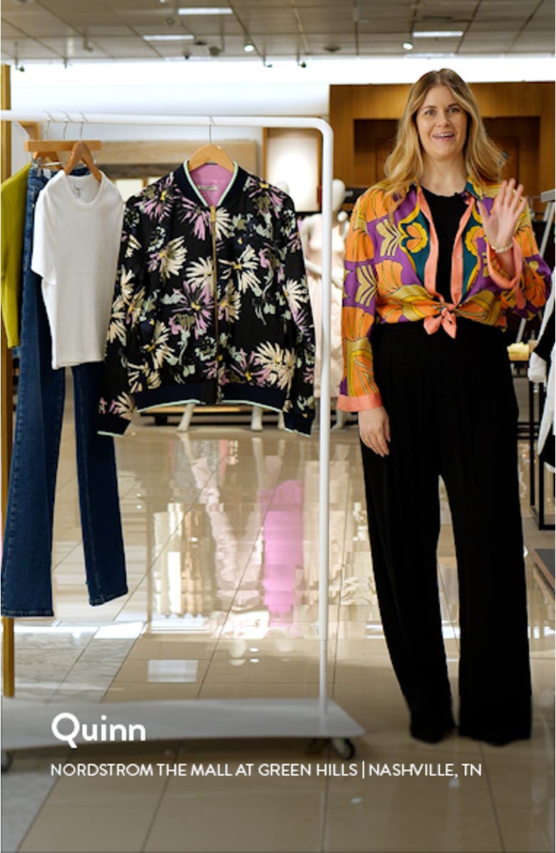 Reversible Floral Bomber Jacket, sales video thumbnail