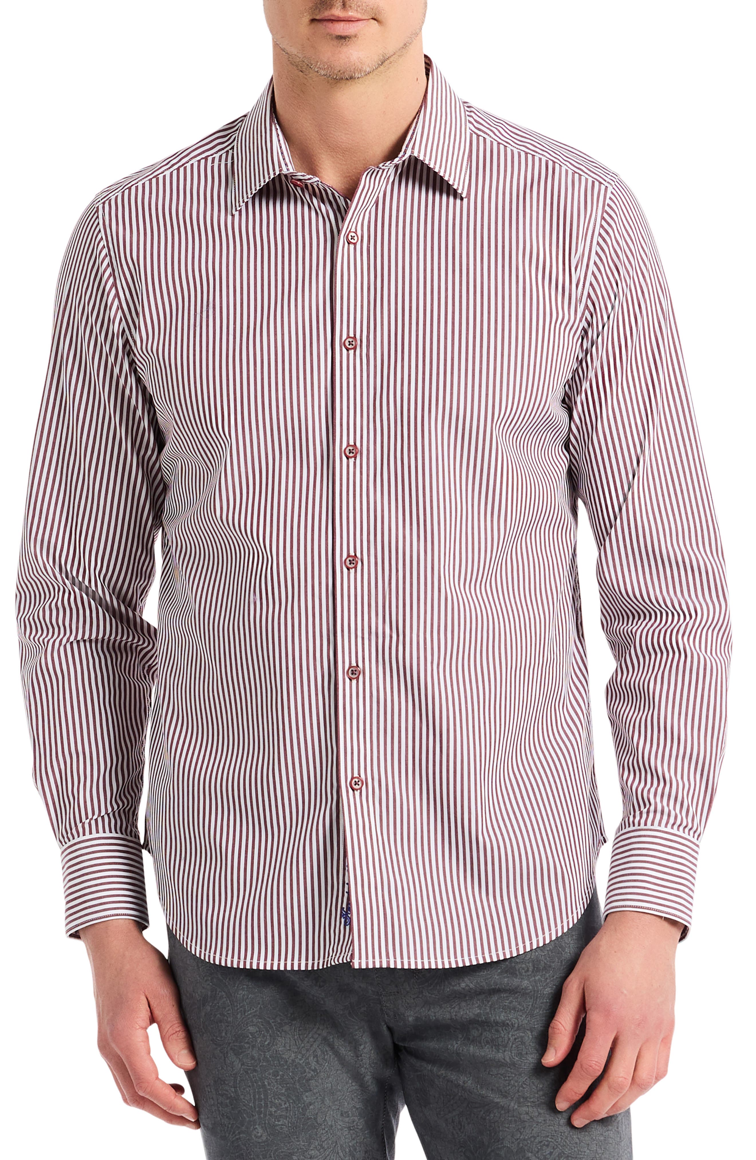 Robert Graham Greenwich Stripe Stretch Button-Up Shirt